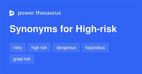 high risk synonyms.